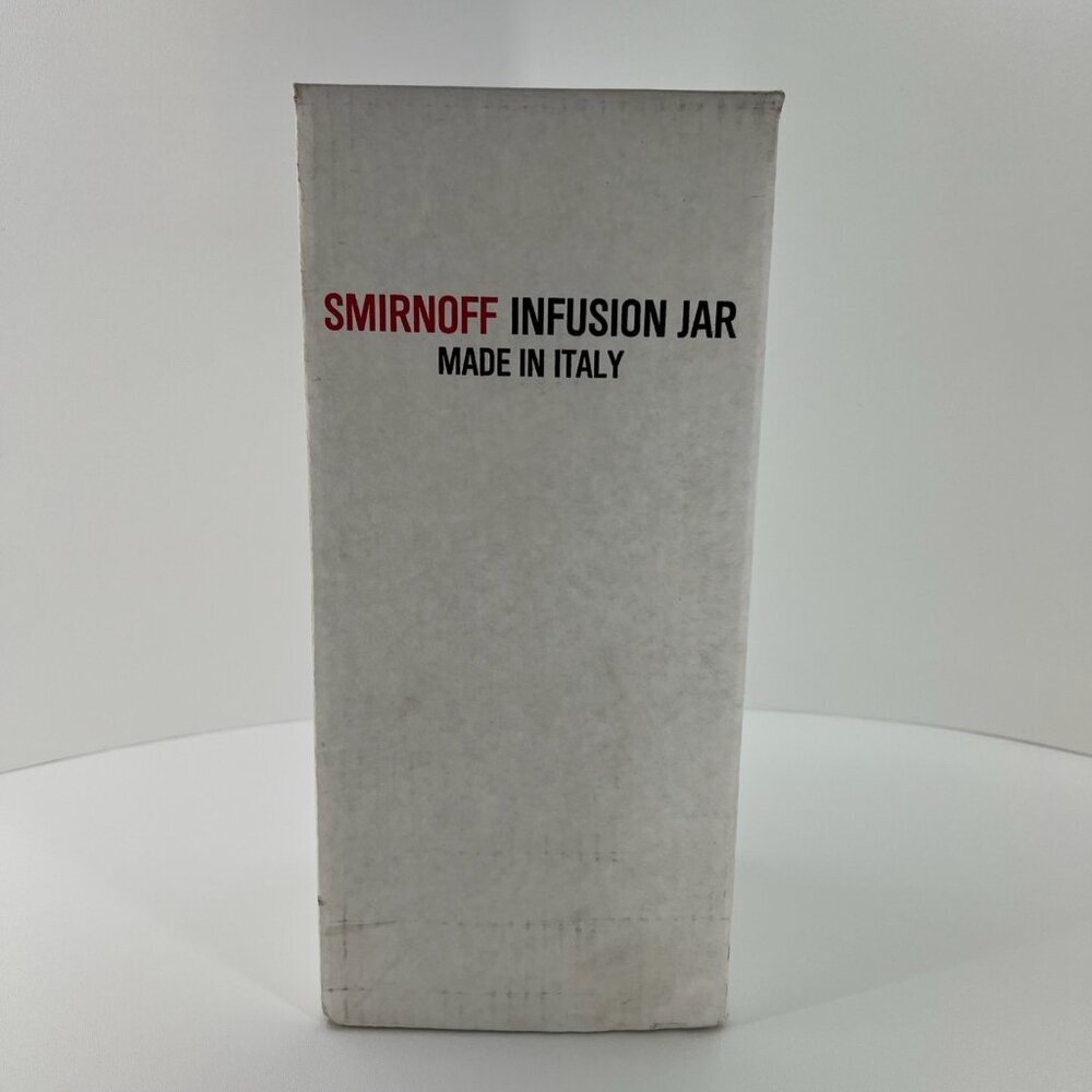 Smirnoff Infusion Jar Made In Italy Green Glass W/ Lid New Boxed - Picture 12 of 16